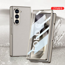 Load image into Gallery viewer, Electroplating Leather Shockproof Phone Case With Screen Protector For Galaxy Z Fold6
