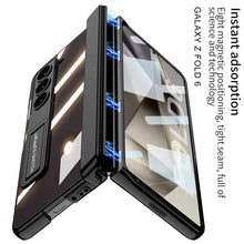 Load image into Gallery viewer, Transparent Magnetic Hinge Bracket Shockproof Phone Case With Screen Protector For Galaxy Z Fold 6/5/4
