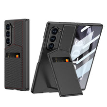 Carregar imagem no visualizador da galeria, Leather Card Holder Shockproof Phone Case With Screen Protector For Samsung Galaxy Z Fold6
