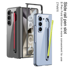 Charger l&#39;image dans la galerie, Transparent Electroplating Protective Phone Case With Pen Tray Shell and Film For Samsung Galaxy Z Fold6
