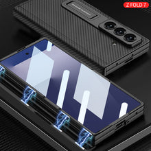 Load image into Gallery viewer, Magnetic Hinge Hidden Bracket All-included Leather Case With Back Screen Protector For Galaxy Z Fold 7/6/5
