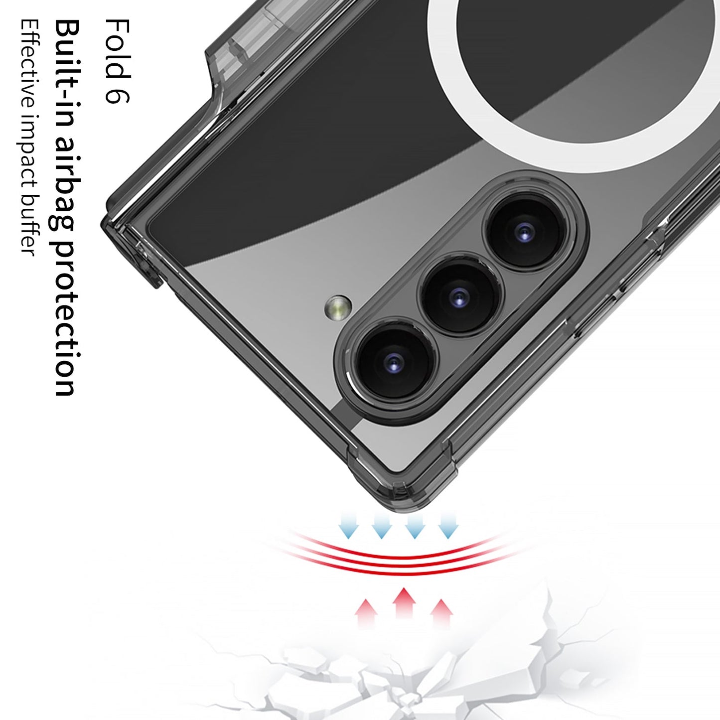 Magnetic Shockproof Phone Case With Screen Glass Protector & Pen Box Hinge For Galaxy Z Fold 6/5