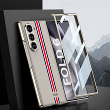 Load image into Gallery viewer, Electroplating Leather Shockproof Phone Case With Screen Protector For Galaxy Z Fold6
