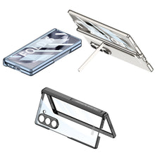 Load image into Gallery viewer, Transparent Magnetic Hinge Bracket Shockproof Phone Case With Screen Protector For Galaxy Z Fold 6/7
