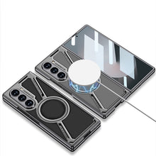 Load image into Gallery viewer, Electroplating Leather Shockproof Phone Case With Screen Protector For Galaxy Z Fold 7/6
