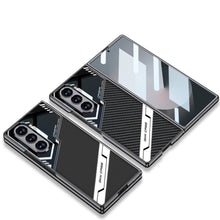 Cargar imagen en el visor de la galería, SPORTS DESIGN | Cyberpunk Leather Shockproof Phone Case With Screen Protector For Galaxy Z Fold6
