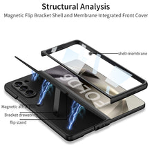 Load image into Gallery viewer, Luxury Leather Shockproof Phone Case With Back Screen Protector For Samsung Galaxy Z Fold6
