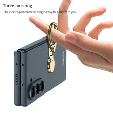 Carregar imagem no visualizador da galeria, Luxury Shockproof Phone Case With Gold Ring Holder For Samsung Galaxy Z Fold 6
