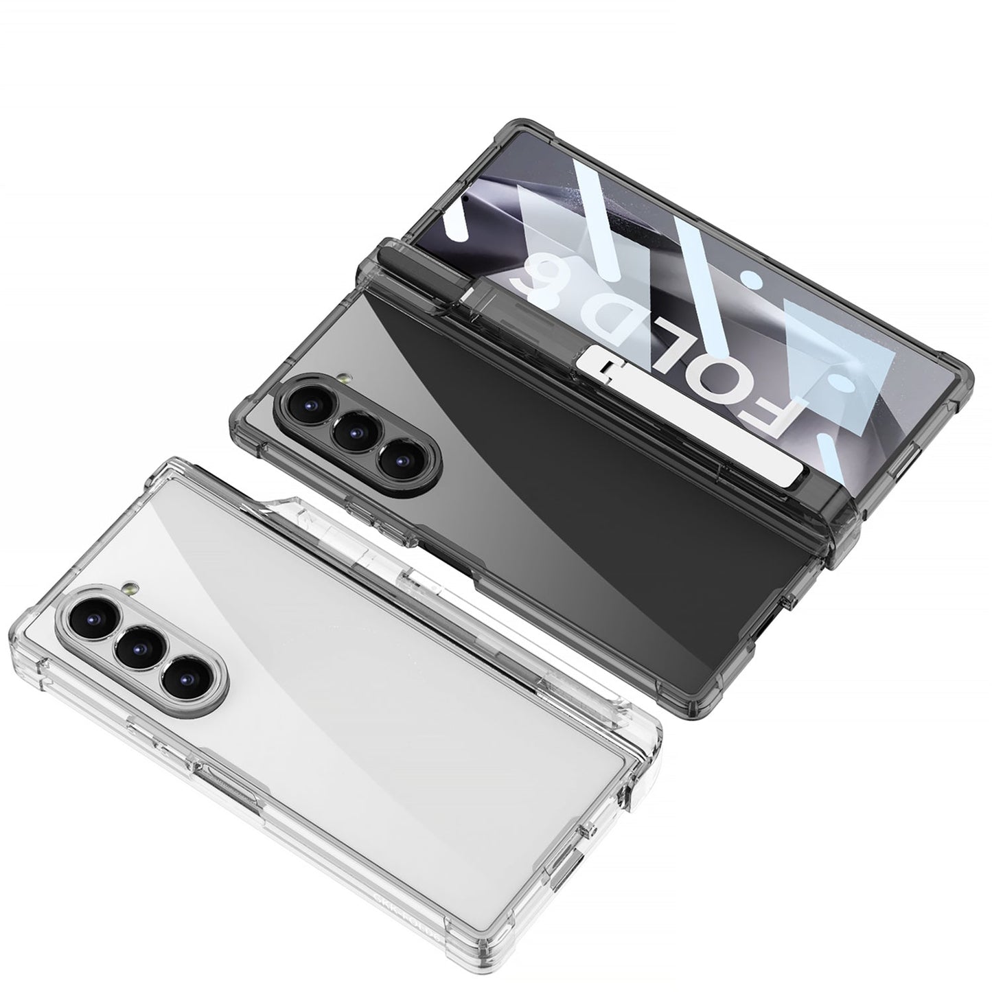 Transparent Shockproof Phone Case With Screen Protector & Pen Box For Galaxy Z Fold6