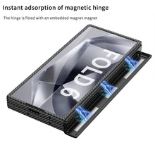 Charger l&#39;image dans la galerie, Luxury Magnetic Hinge Carbon Fiber Shockproof Phone Case For Samsung Galaxy Z Fold6
