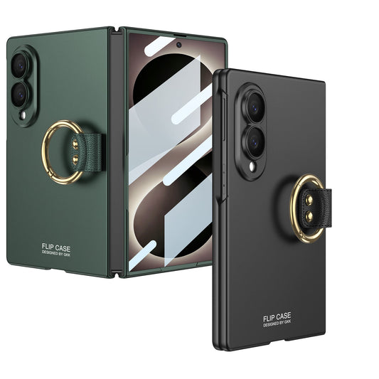 Galaxy Z Fold 8/7/6 Wide Ultra Fashion Phone Case with Built-In Tempered Glass & Ring Holder