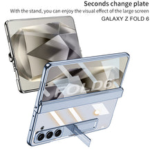 Load image into Gallery viewer, Transparent Magnetic Hinge Bracket Shockproof Phone Case With Screen Protector For Galaxy Z Fold 6/5/4
