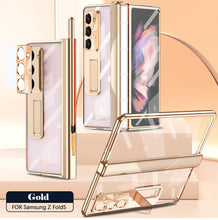 Load image into Gallery viewer, Magnetic Hinge Plating Case For Galaxy Z Fold5 Fold4 Fold3 With Double Hinge Protector - mycasety2023 Mycasety

