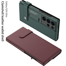 Carregar imagem no visualizador da galeria, Magnetic Leather Cardhold Phone Case For Samsung  Galaxy S23/S24 Series
