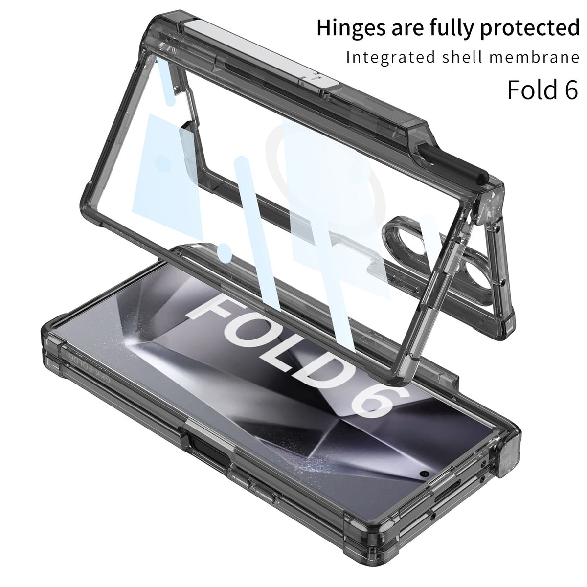 Magnetic Shockproof Phone Case With Screen Glass Protector & Pen Box Hinge For Galaxy Z Fold 6/5