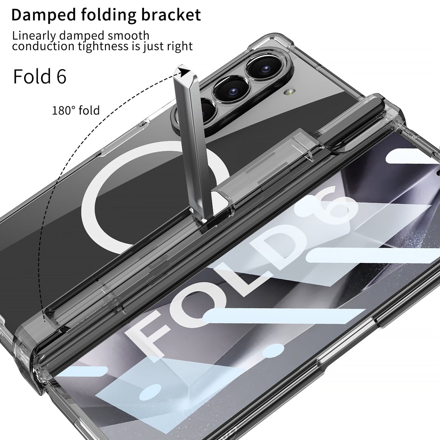 Magnetic Shockproof Phone Case With Screen Glass Protector & Pen Box Hinge For Galaxy Z Fold 6/5