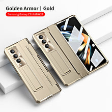 Load image into Gallery viewer, Armor Hinge Folding Magnetic Bracket Shell Case For Samsung Galaxy Z Fold3 Fold4 5G With S-Pen Slot &amp; Stylus - Mycasety Mycasety
