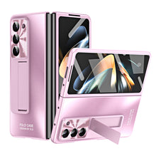 Cargar imagen en el visor de la galería, Frosted Electroplating Shockproof Phone Case With Front Screen Protector &amp; Bracket For Galaxy Z Fold6/5/4/3
