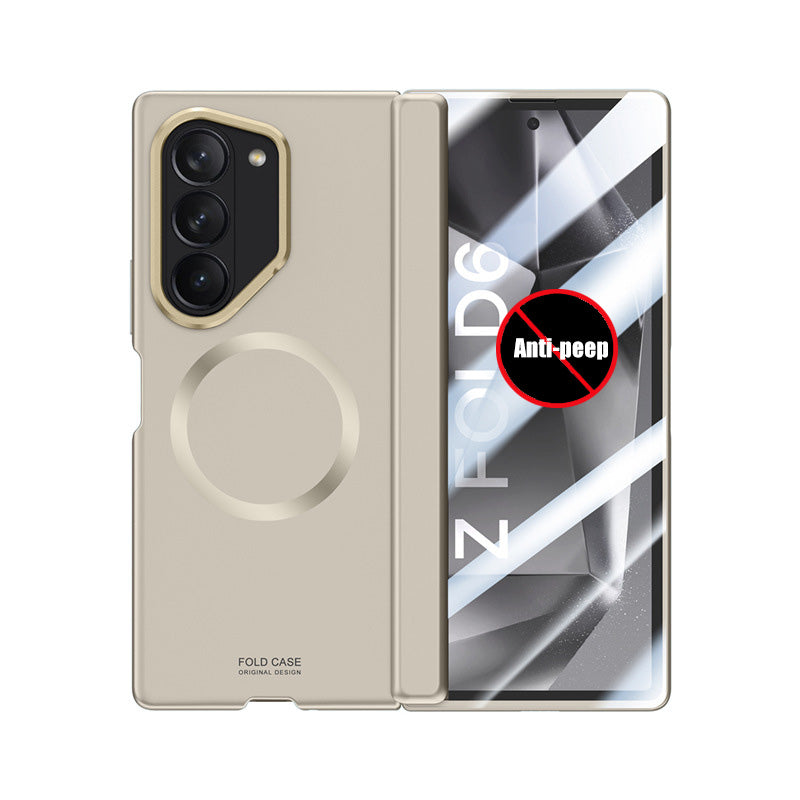 Metal Lens Holder Shockproof Phone Case With Privacy Screen Protector For Galaxy Z Fold6