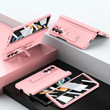 Load image into Gallery viewer, Central Axis With Pen Folding Anti-Fall Shell Film Integrated Leather Phone Case For Samsung Galaxy fold4 fold3 5G - Mycasety Mycasety
