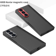 Cargar imagen en el visor de la galería, Luxury Magnetic Hinge Carbon Fiber Shockproof Phone Case For Samsung Galaxy Z Fold6
