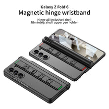 Load image into Gallery viewer, Magnetic Hinge Pen Box Shockproof Phone Case With Screen Protector &amp; Wristband For Samsung Galaxy Z Fold6
