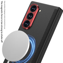 Cargar imagen en el visor de la galería, Luxury Magnetic Hinge Carbon Fiber Shockproof Phone Case For Samsung Galaxy Z Fold6
