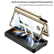 Load image into Gallery viewer, Magnetic Magsafe Wireless Charge Electroplated Pen Box Bracket Phone Case For Samsung Galaxy Z Fold 4 5G - mycasety2023 Mycasety
