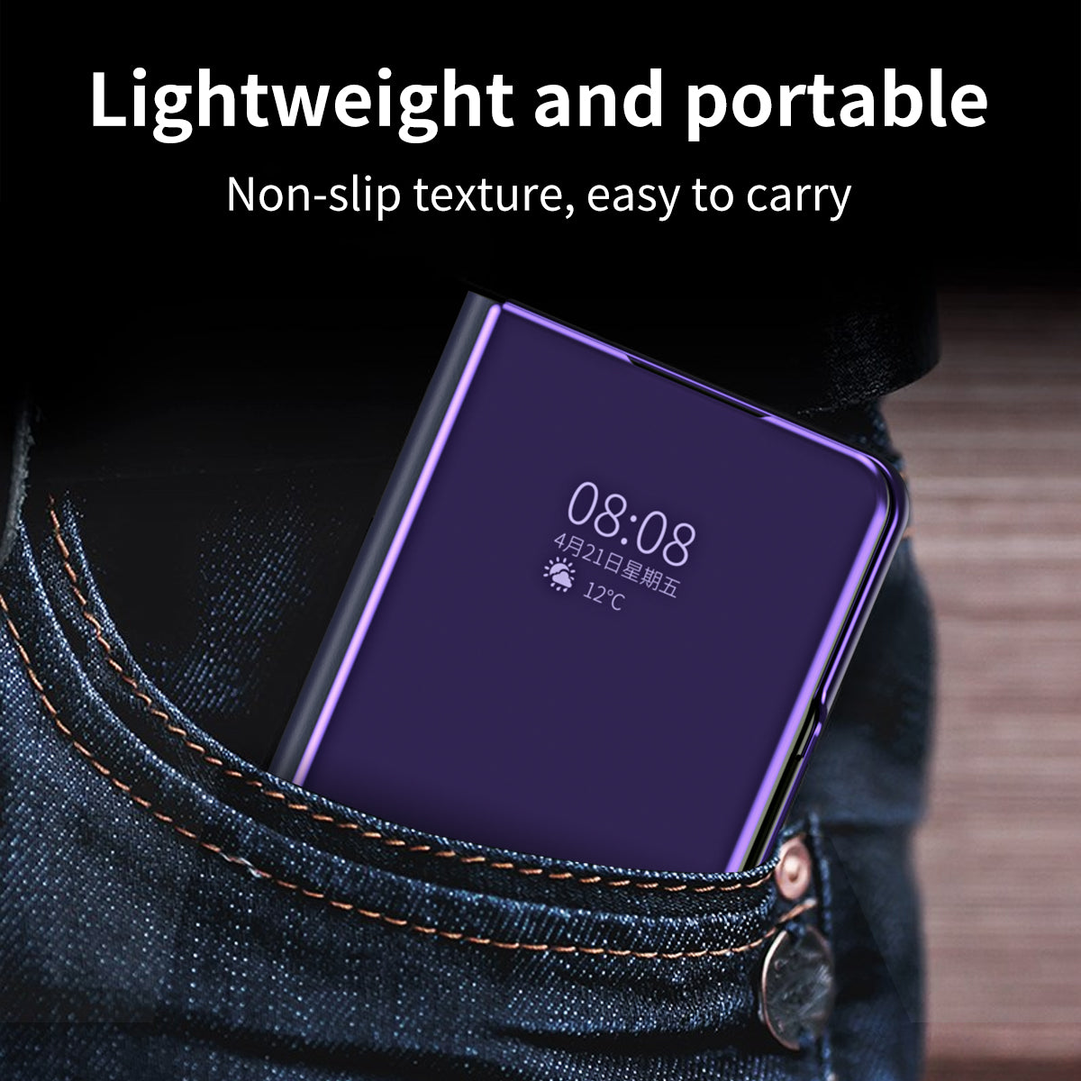 Smart Mirror Clear View Flip Case Luxury Magnetic Leather Kickstand Shockproof Cover For Galaxy Z Fold 7/6/5/4/3