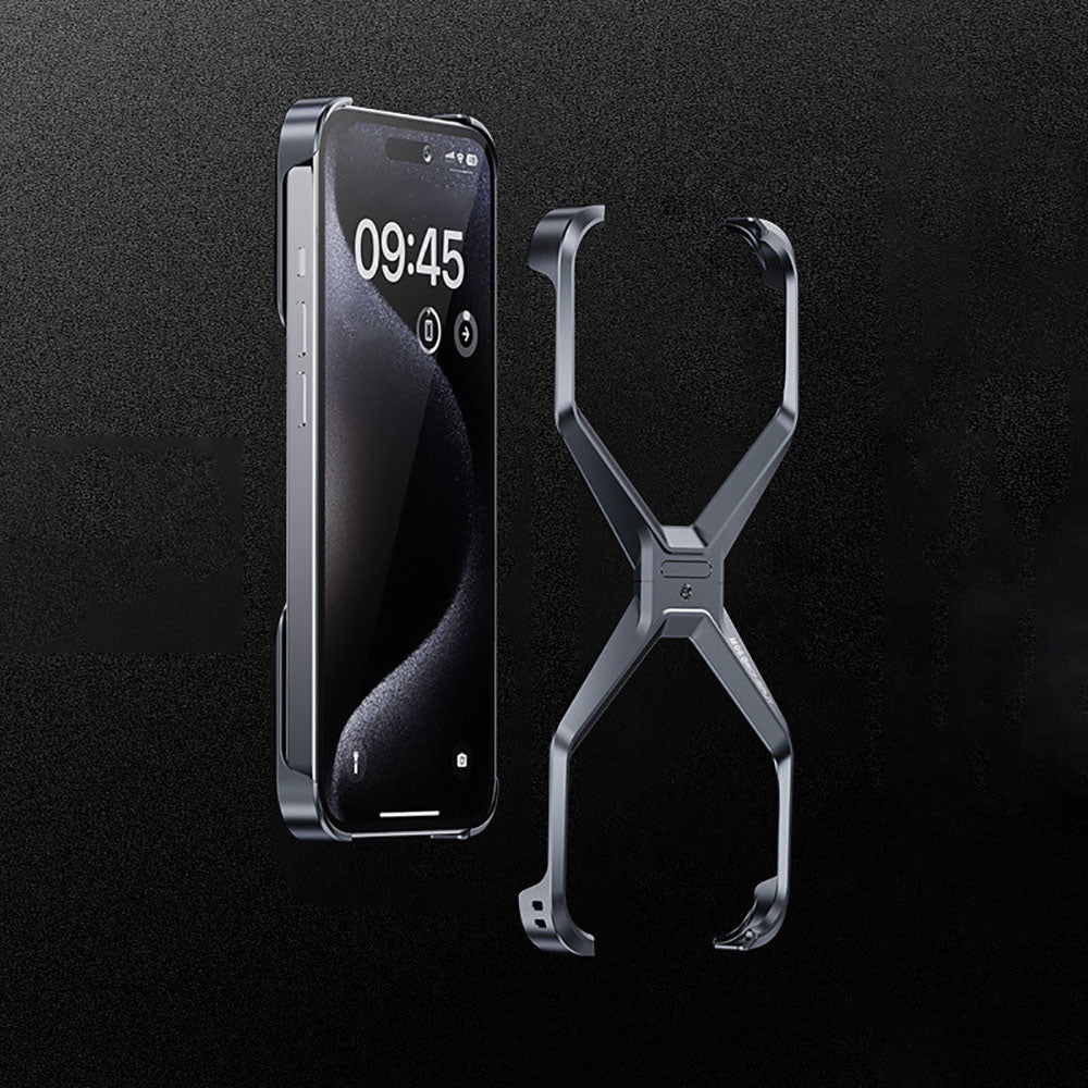 All-round Protection Frameless Aluminum Alloy Phone Case For iPhone