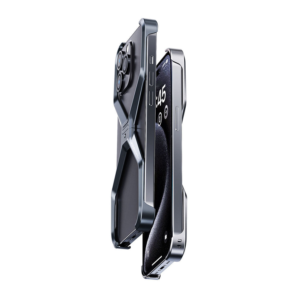 All-round Protection Frameless Aluminum Alloy Phone Case For iPhone