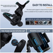 Load image into Gallery viewer, Automatic Clamping Car Wireless Charger for Samsung Galaxy Z Fold 3 2 Note20 S22 S21 S20 iPhone 13 12 11 XS Max Air Vent Mount Phone Holder - Mycasety Mycasety
