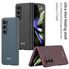 Load image into Gallery viewer, Electroplated Slim Samsung Galaxy Z Fold 5 Case with Front Screen Tempered Glass Protector - Mycasety Mycasety
