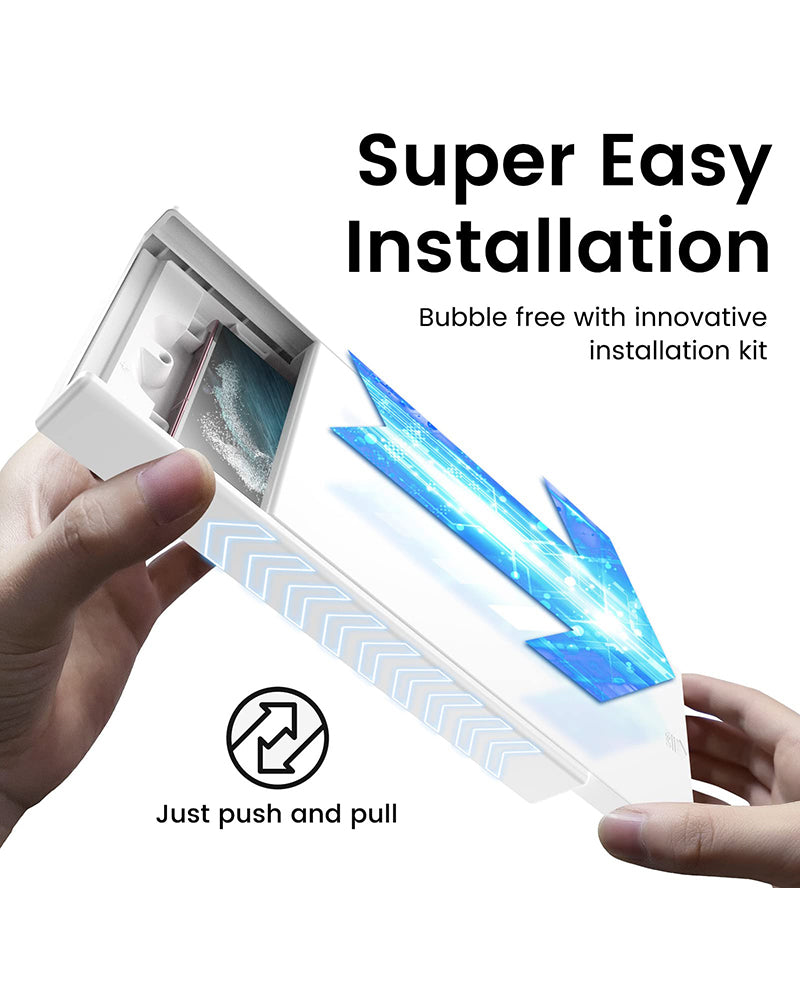 EZ-Fit Screen Protector Film with Installation Box for Galaxy S23Ultra / S22Ultra / 21Ultra