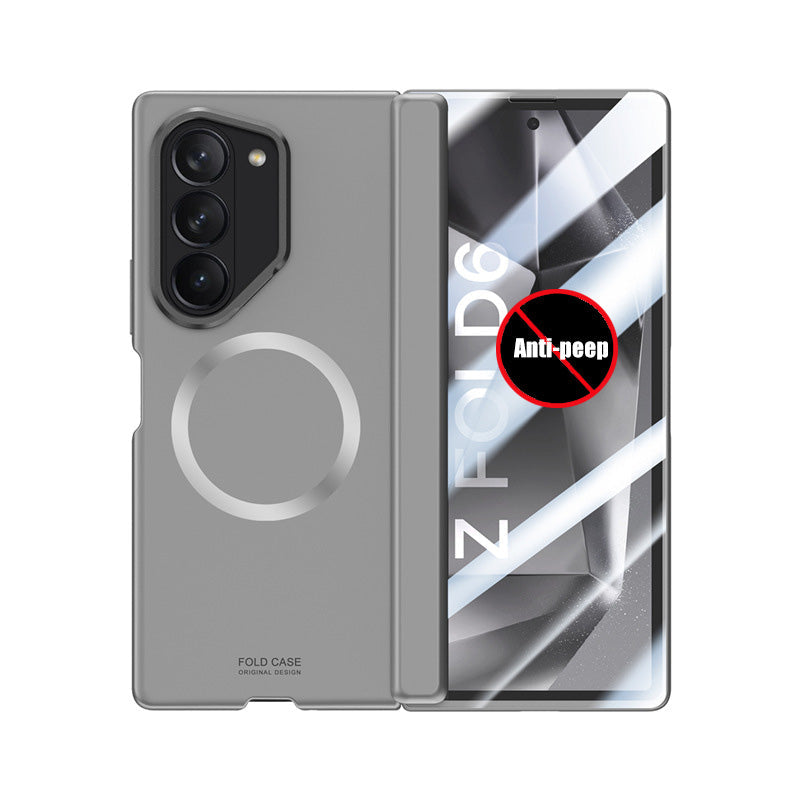 Metal Lens Holder Shockproof Phone Case With Privacy Screen Protector For Galaxy Z Fold6