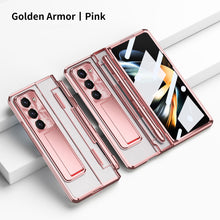 Load image into Gallery viewer, Armor Electroplated Anti-fall Protective Phone Case For Samsung Galaxy Z Fold3/4/5 With Back Screen Glass - Mycasety Mycasety
