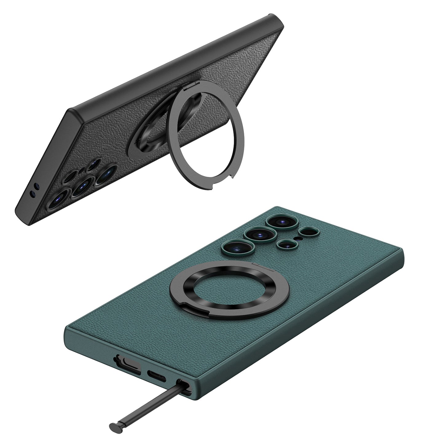 Magnetic Bracket Case with Magsafe Ring For Samsung S24Ultra S24Plus S24