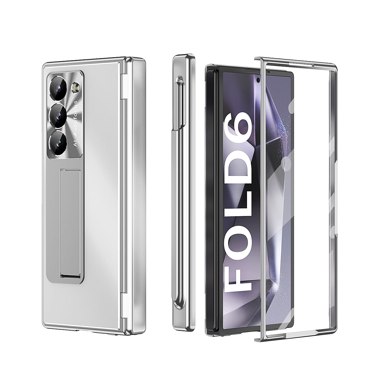 Aluminum Alloy Electroplating Shockproof Phone Case For Galaxy Z Fold 7/6/5/4/3