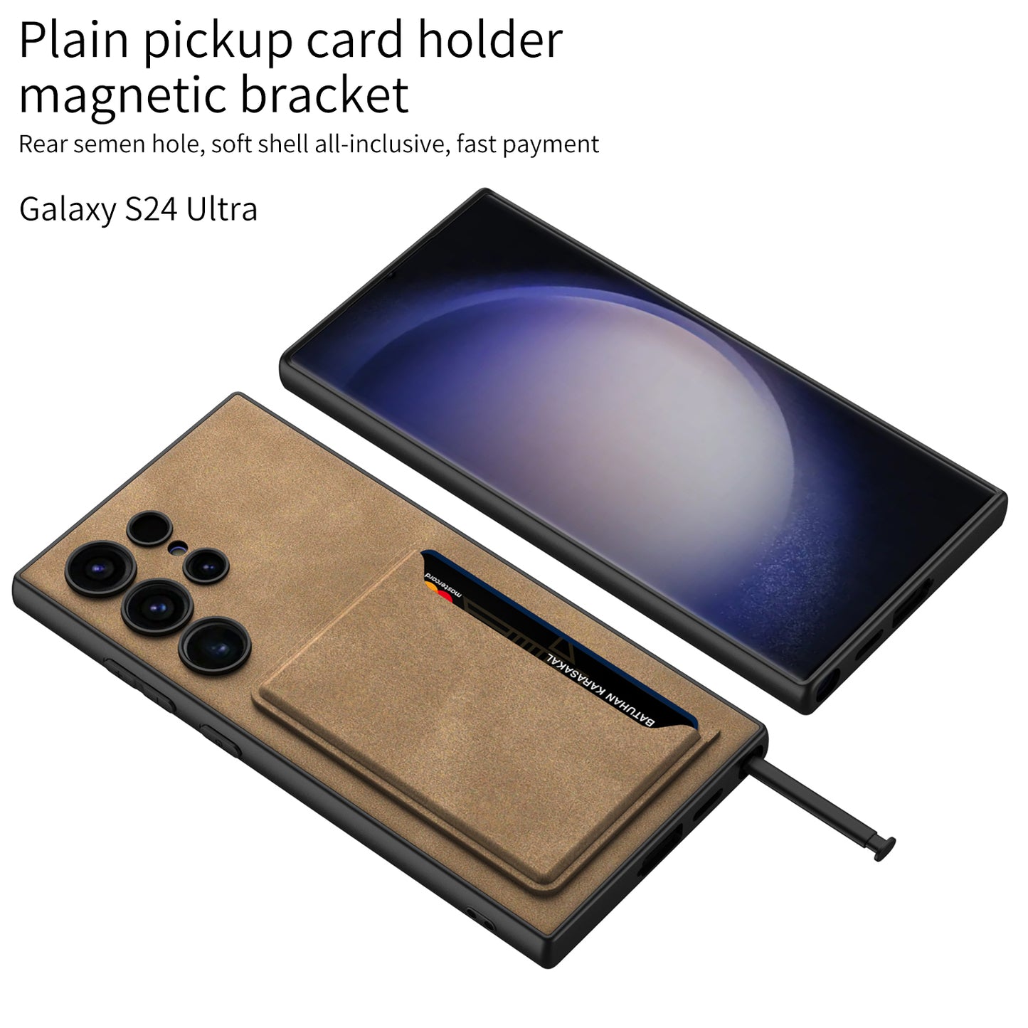 Leather Cardholder Case For Samsung S24Ultra S24Plus S24