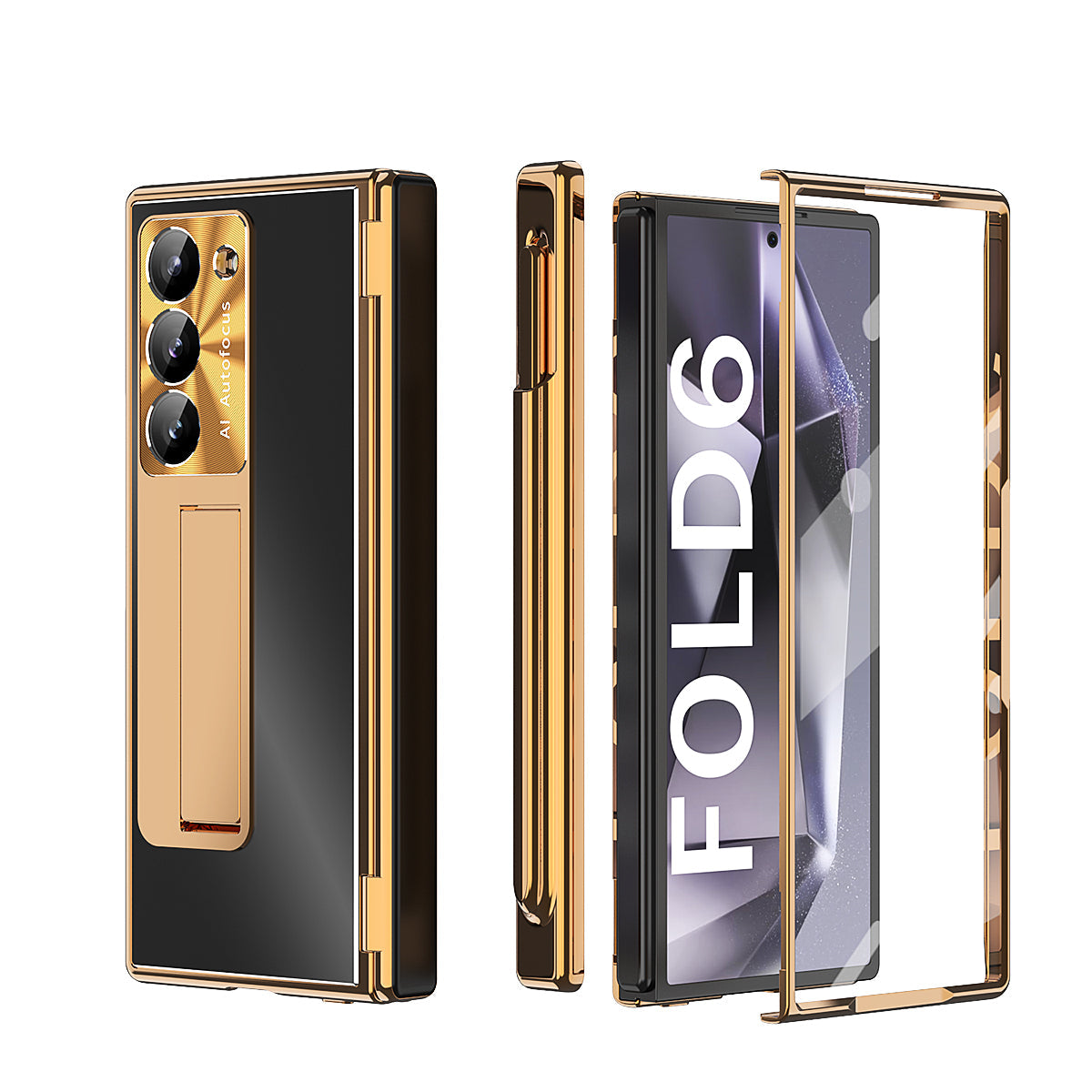 Aluminum Alloy Electroplating Shockproof Phone Case For Galaxy Z Fold 7/6/5/4/3
