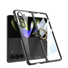 Load image into Gallery viewer, Transparent Samsung Galaxy Z Fold5 Plated Phantom Case with Exclusive Ring - Mycasety Mycasety
