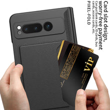 Load image into Gallery viewer, Magnetic Folding All-inclusive Leather Case With Tempered Film For Google Pixel Fold With Damped Folding Bracket &amp; Card Holder - mycasety2023 Mycasety
