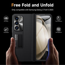 Load image into Gallery viewer, Magnetic Holder Protective Leather Phone Case With Front Protection Film For Galaxy Z Fold5 Fold4 Fold3
