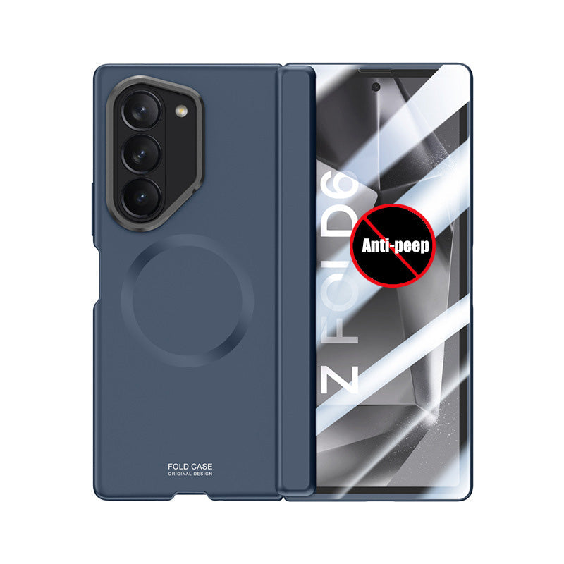 Metal Lens Holder Shockproof Phone Case With Privacy Screen Protector For Galaxy Z Fold6