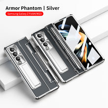 Load image into Gallery viewer, Armor Hinge Folding Magnetic Bracket Shell Case For Samsung Galaxy Z Fold3 Fold4 5G With S-Pen Slot &amp; Stylus - Mycasety Mycasety
