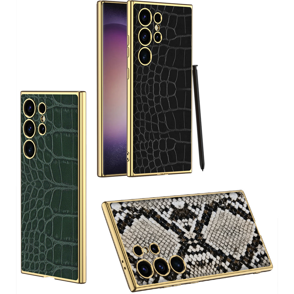 Electroplated Leather Soft Case For Samsung Galaxy S24Ultra S24Plus S24