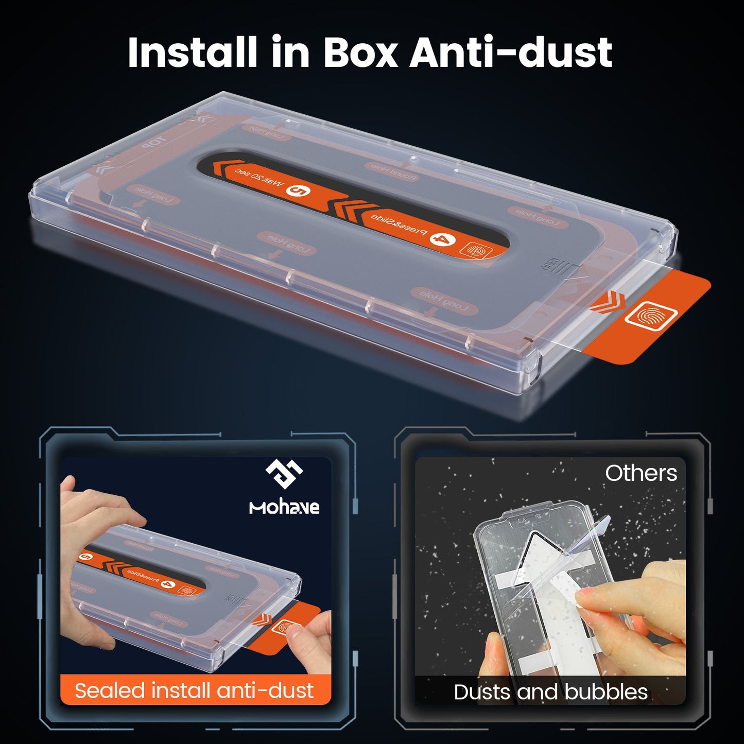Easy-install Screen  Protector for Samsung  S24/S24+/S24Ultra Glass Screen Protector with Auto-fit Box