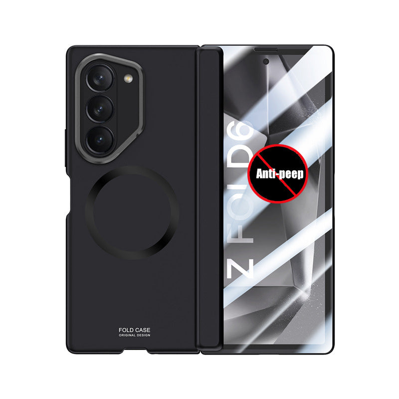 Metal Lens Holder Shockproof Phone Case With Privacy Screen Protector For Galaxy Z Fold6