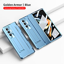 Load image into Gallery viewer, Armor Hinge Folding Magnetic Bracket Shell Case For Samsung Galaxy Z Fold3 Fold4 5G With S-Pen Slot &amp; Stylus - Mycasety Mycasety
