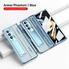 Load image into Gallery viewer, Armor Hinge Folding Magnetic Bracket Shell Case For Samsung Galaxy Z Fold3 Fold4 5G With S-Pen Slot &amp; Stylus - Mycasety Mycasety
